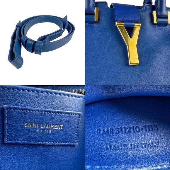 SAINT LAURENT Blue Leather Shoulder Bag - Picture 5 of 5